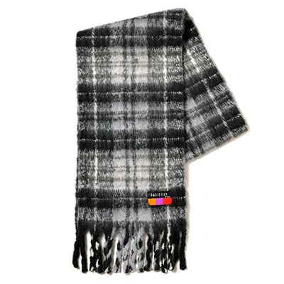 EVANGELION Fuzzy Check Muffler (BLACK)