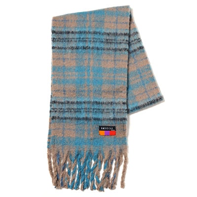 EVANGELION Fuzzy Check Muffler (BLUE)