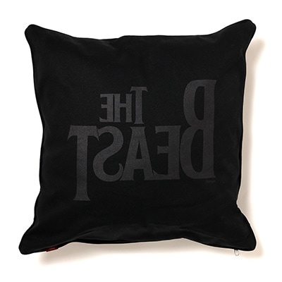 THE BEAST CANVAS SQUARE CUSHION COVER (BLACK)