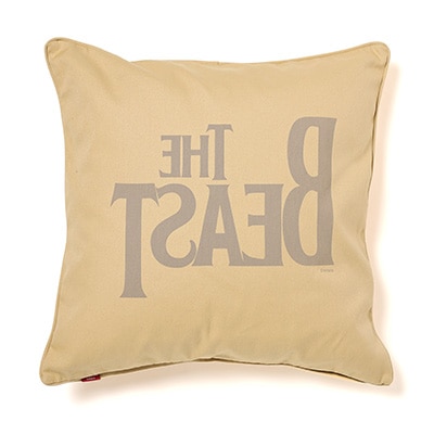 THE BEAST CANVAS SQUARE CUSHION COVER (MUSTARD)