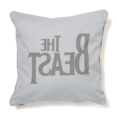 THE BEAST CANVAS SQUARE CUSHION COVER (GRAY)