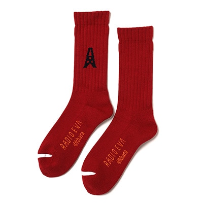 RADIO EVA ICON SOCKS (RED)
