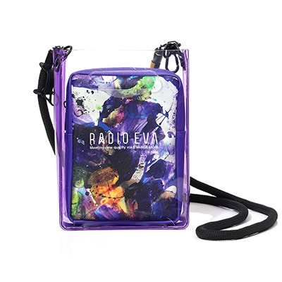 RADIO EVA PVC Tote Bag (PURPLE(Cigarette-burns))