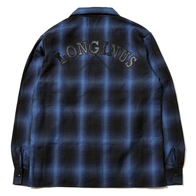 Longinus OPEN NECKED OMBRE CHECKED SHIRTS (BLUE)
