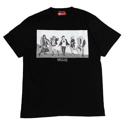 RADIO EVA Illustration T-Shirt δ（Mai Yoneyama）(BLACK(MONO))
