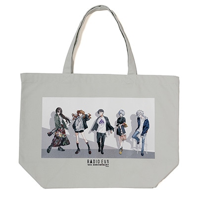 RADIO EVA Illustration Tote Bag δ（Mai Yoneyama）(GRAY(COLOR))