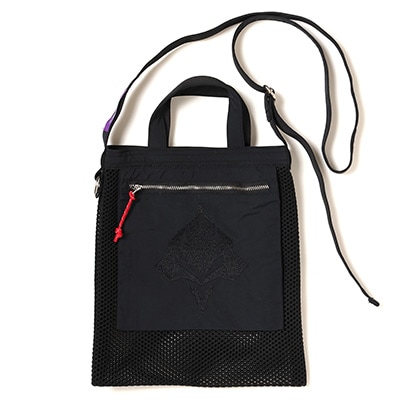 EVANGELION Crochet Mesh Bag (Small) (BLACK)