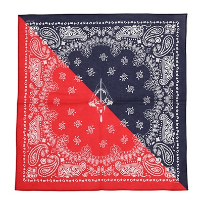 EVA-01 PAISLEYS 2TONE BANDANNA (RED×NAVY)