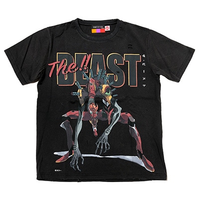 RADIO EVA VINTAGE CHARACTER T-Shirt (BLACK(2号機))