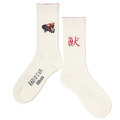 EVANGELION SOCKS β (WHITE(THE BEAST))