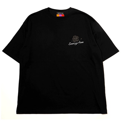 EVA-01 Flower Embroidery T-Shirt β (BLACK×BLACK)