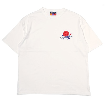 EVA-01 Flower Embroidery T-Shirt β (WHITE×RED)