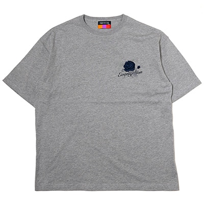 EVA-01 Flower Embroidery T-Shirt β (GRAY×NAVY)
