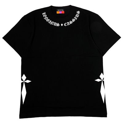 LONGINUS・CASSIUS BLACKLETTER T-Shirt (BLACK×WHITE)