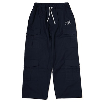 NERV WIDE CARGO PANTS (NAVY)