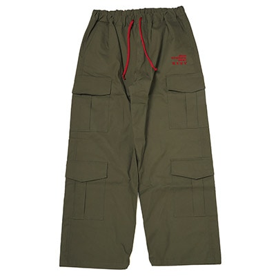 NERV WIDE CARGO PANTS (OLIVE)