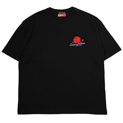 EVA-01 Flower Embroidery T-Shirt β (BLACK×RED)