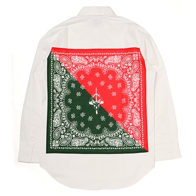 EVA-01 PAISLEYS 2TONE BANDANNA SHIRTS (WHITE)