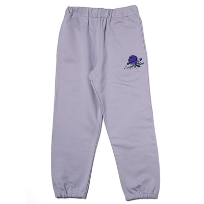 EVA-01 Flower Embroidery Sweat Pants (LAVENDER)
