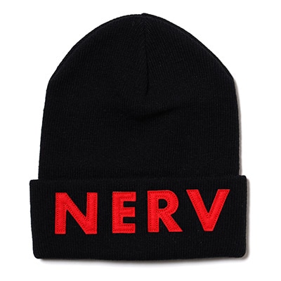 NERV KNIT CAP (BLACK(RED))