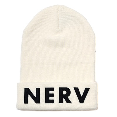 NERV KNIT CAP (WHITE)