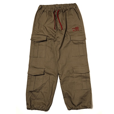 NERV WIDE CARGO PANTS (BROWN)