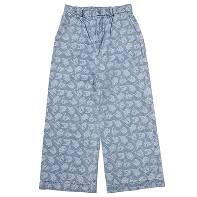 EVANGELION MONOGRAM JACQUARD DENIM PANTS (INDIGO)