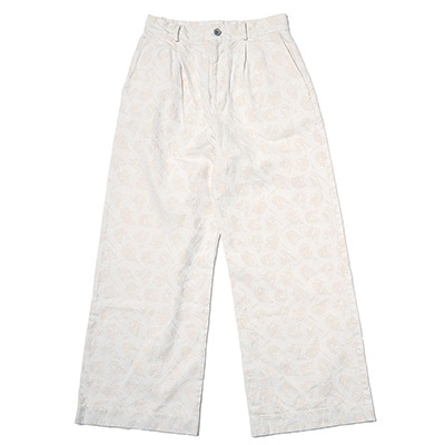 EVANGELION MONOGRAM JACQUARD DENIM PANTS (WHITE)