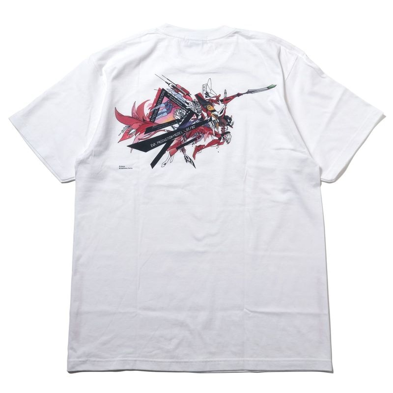 Abstract EVANGELION T-Shirt β（KENTA KAKIKAWA）（WHITE（EVA-02））