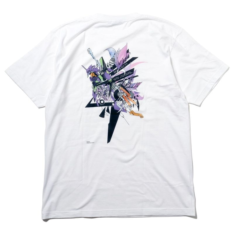 Abstract EVANGELION T-Shirt β（KENTA KAKIKAWA）（WHITE（EVA-01））