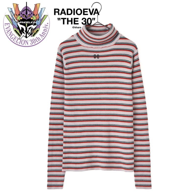 Multi Border EVA Knit by naokitomizuka（GRAY(00)）