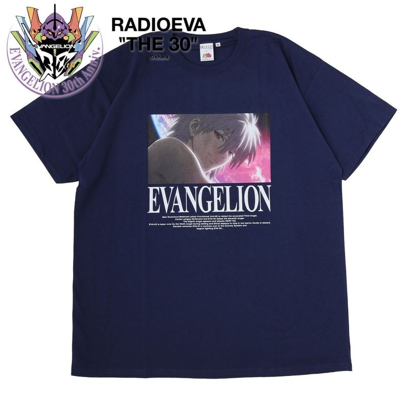 EVANGELION MOVIE GRAPHIC T-Shirt by FRUIT OF THE LOOM（NAVY）