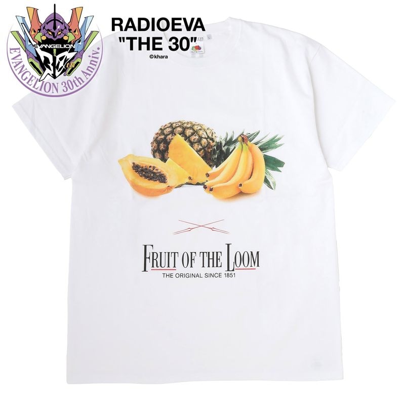 EVANGELION FRUITS T-Shirt by FRUIT OF THE LOOM（YELLOW（WHITE））