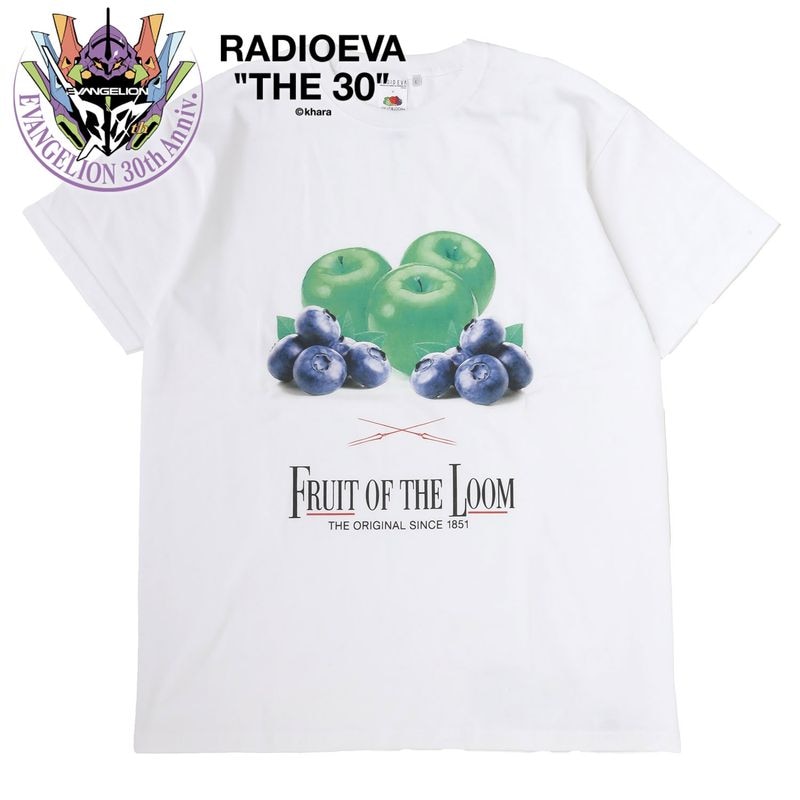 EVANGELION FRUITS T-Shirt by FRUIT OF THE LOOM（PURPLE（WHITE））