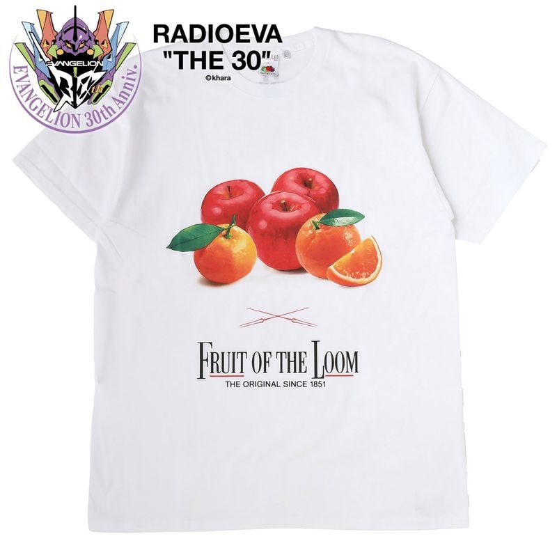 EVANGELION FRUITS T-Shirt by FRUIT OF THE LOOM（RED（WHITE））