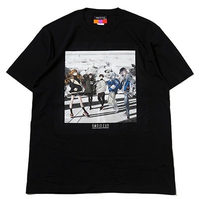 RADIO EVA Illustration T-Shirt α(Mai Yoneyama) (BLACK(COLOR))