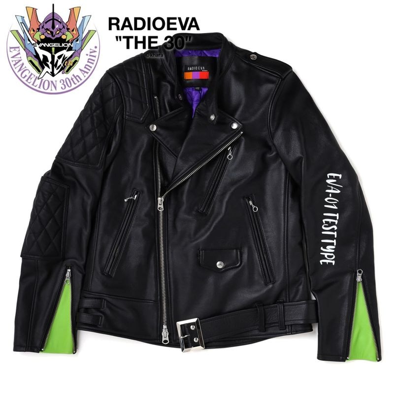 EVA-01 MONSTER LEATHER JACKET by JAM HOME MADE（BLACK）