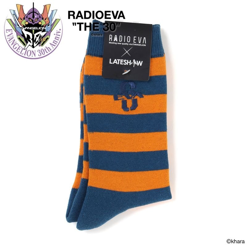 EVANGELION Border Socks by LATESHOW（NAVY）