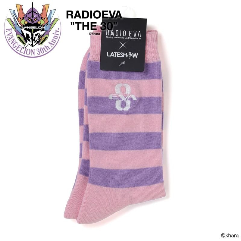 EVANGELION Border Socks by LATESHOW（PINK）