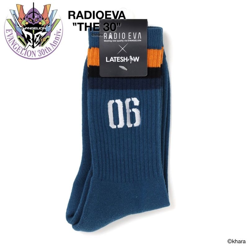 EVANGELION Line Socks by LATESHOW（NAVY）