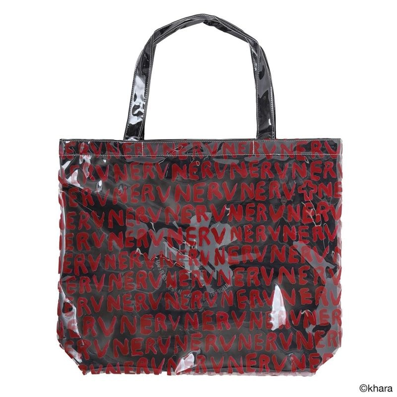 RADIO EVA × IKUMI KAKIHARA SHOPPING TOTE BAG by nana-nana（BLACK×RED）