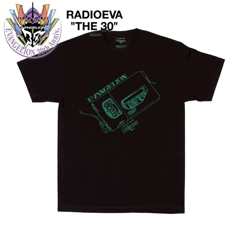 EVANGELION CASSETTE T-Shirt by BALANSA（BLACK）