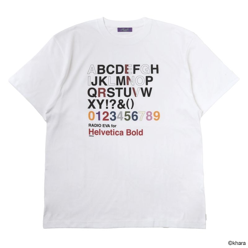 RADIO EVA Helvetica T-Shirt α（WHITE）