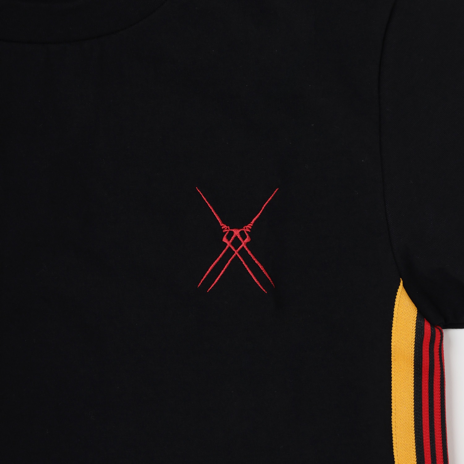 EVANGELION Jacquard Cropped T-Shirt（BLACK(EVA-02)）