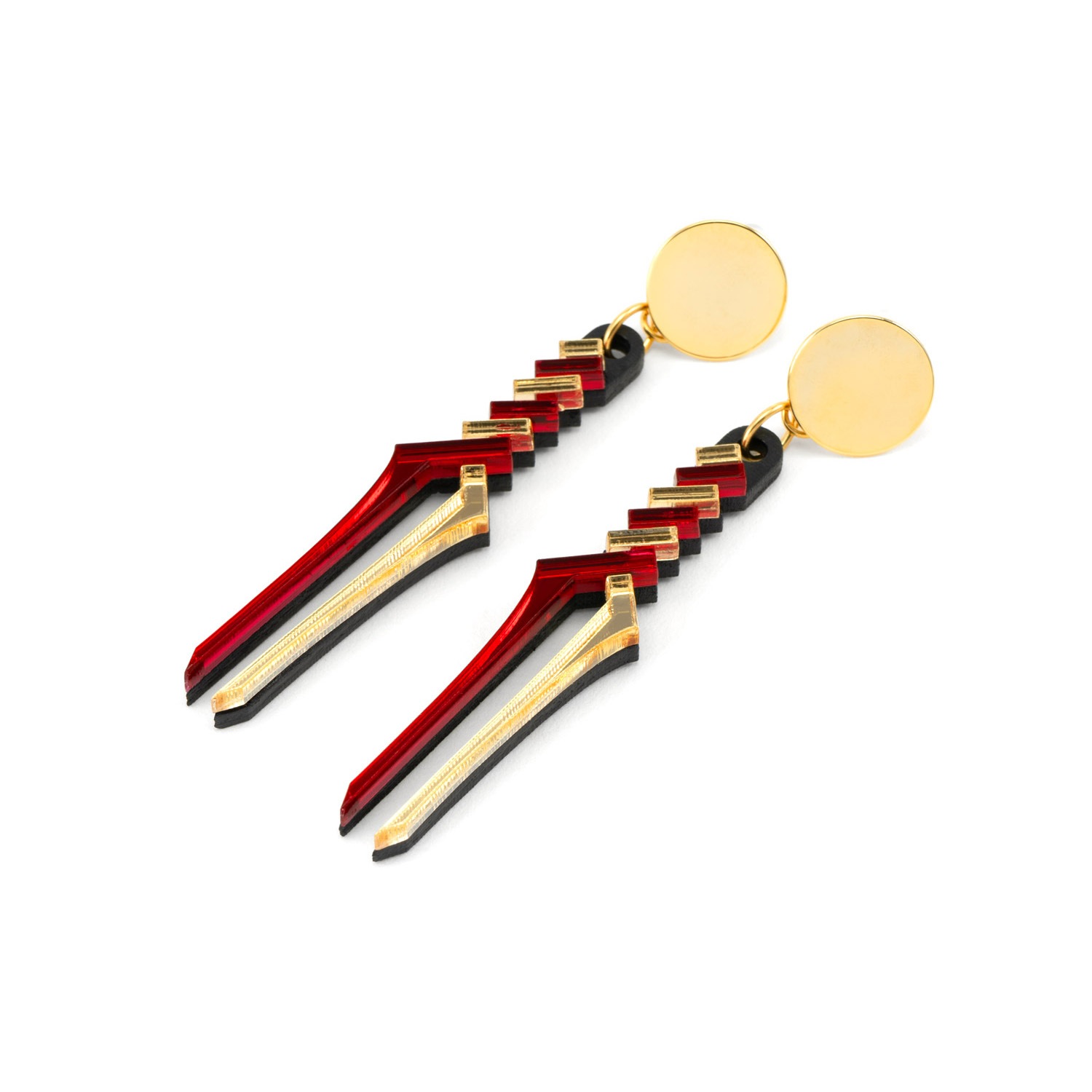 LONGINUS SPEAR STUDS by MYSTIC FORMS（Red-Gold）