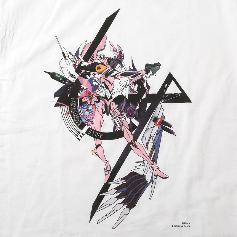 Abstract EVANGELION T-Shirt β（KENTA KAKIKAWA）（WHITE（EVA-08））