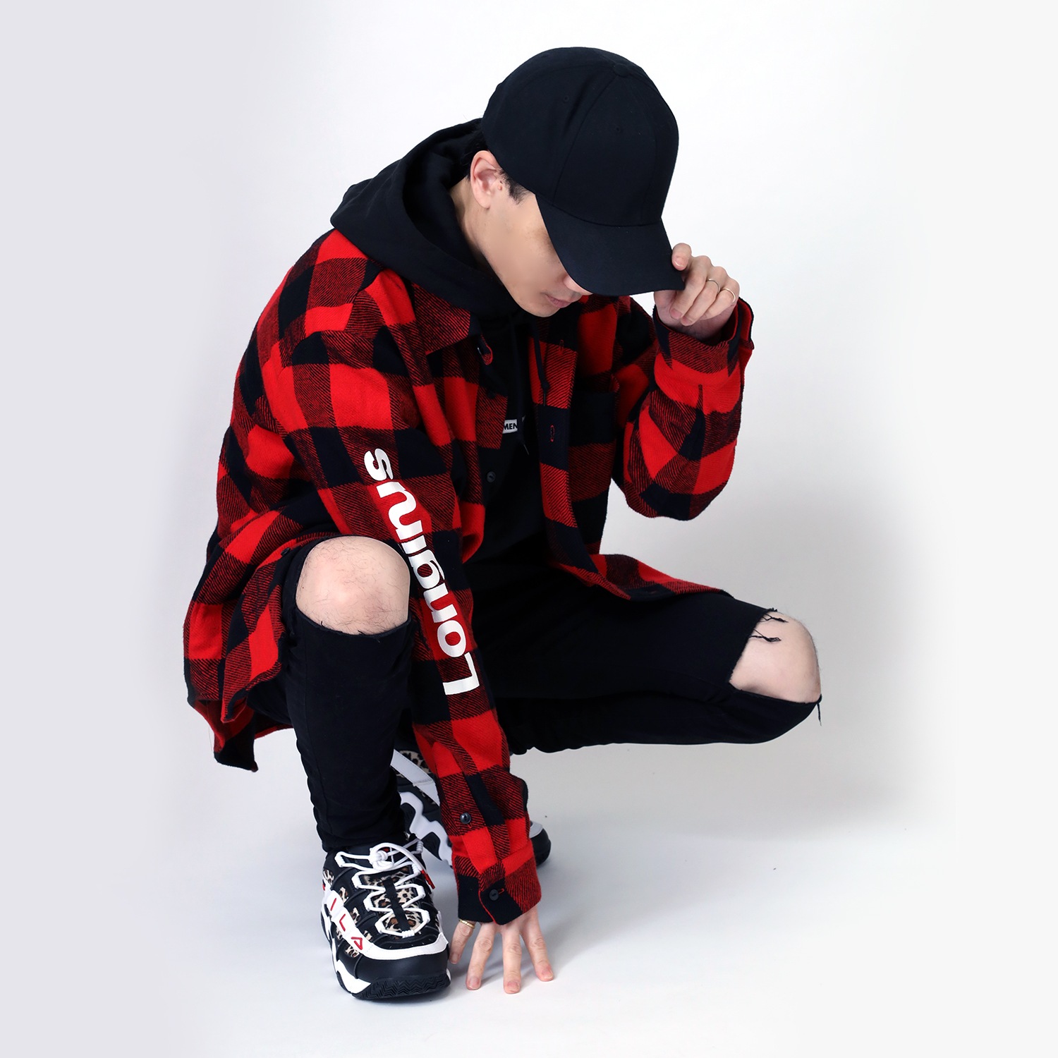 EVANGELION XIII FLANNEL CHECK SHIRTS JKT (レッド)
