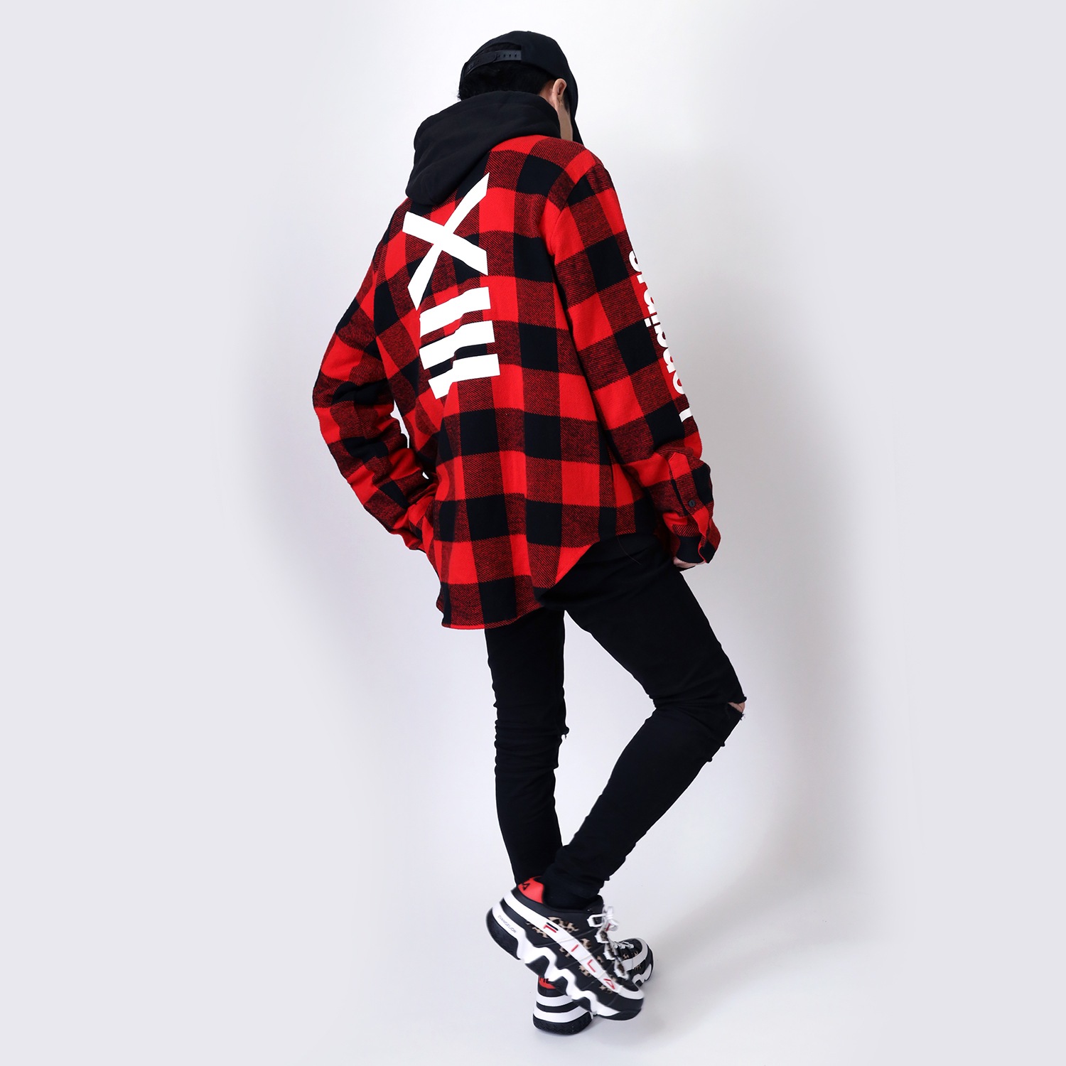 EVANGELION XIII FLANNEL CHECK SHIRTS JKT (レッド)