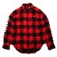 EVANGELION XIII FLANNEL CHECK SHIRTS JKT (レッド)