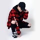 EVANGELION XIII FLANNEL CHECK SHIRTS JKT (レッド)